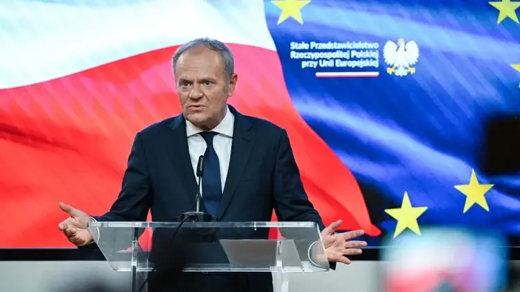 Donald Tusk podczas konferencji prasowej