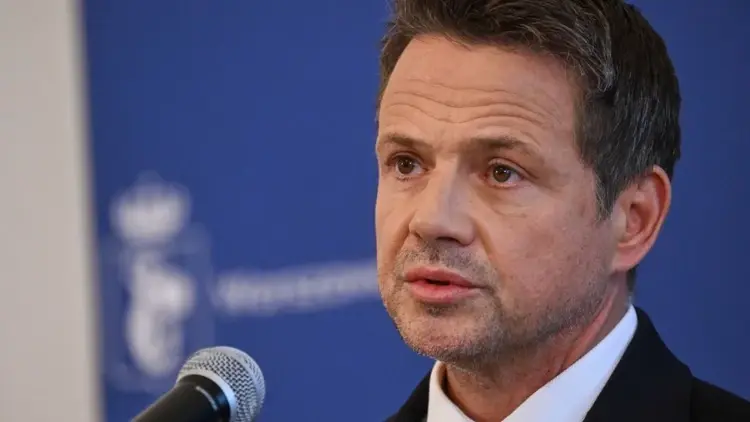 Rafał Trzaskowski na konferencji prasowej