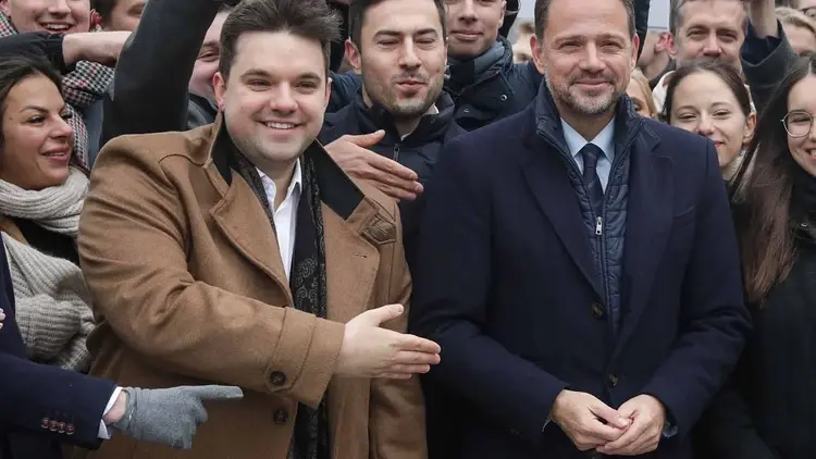 Dawid Kacprzyk wraz z Rafałem Trzaskowskim