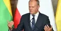 Premier Donald Tusk podczas konferencji prasowej 