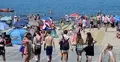 ludzie na Plaża w Świnoujściu