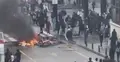 zamieszki i podpalenia na brukselskiej ulicy