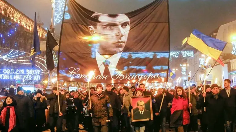 Marsz z okazji urodzin Stepana Bandery. Kijów, 2017 r.