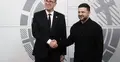 Prezydent Wołodymyr Zełenski podczas spotkania w Tallinie