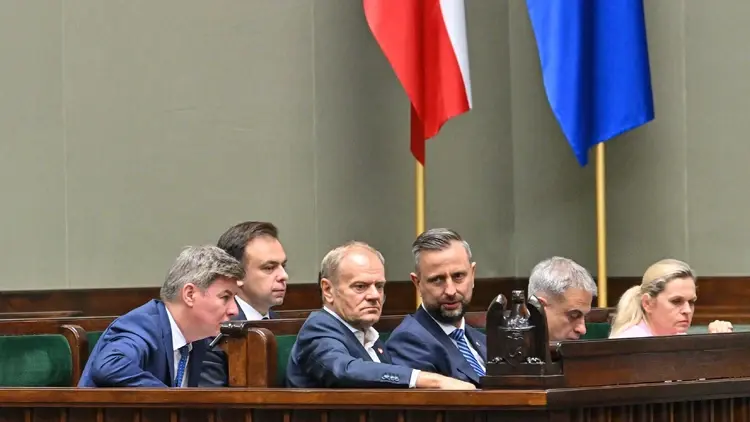 Premier Donald Tusk podczas posiedzenia Sejmu
