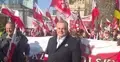 Red. Tomasz Sakiewicz podczas marszu z okazji Dnia Niepodległości
