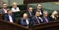 Donald Tusk z członkami swojego rządu w sejmie