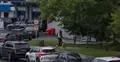 Stacja Gazpromu kolejka samochodów