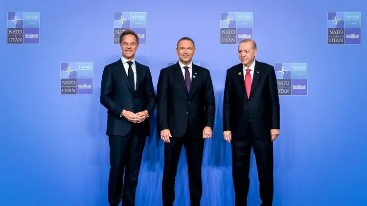 Szczyt NATO w Ankarze. Mark Rutte, Karol Nawrocki, Recep Erdogan