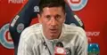 Robert Lewandowski podczas konferencji prasowej