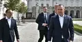 Karol Nawrocki przed Pałacem Prezydenckim