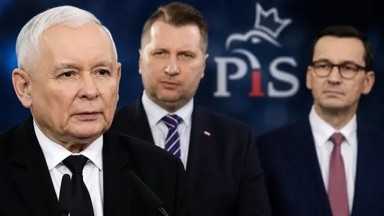 Kaczyński, Czarnek, Morawiecki, PiS