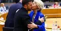 Wołodymr Zełensky, Ursula von der Leyen powitanie w PE