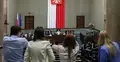 Sala sejmowa z poziomu widowni