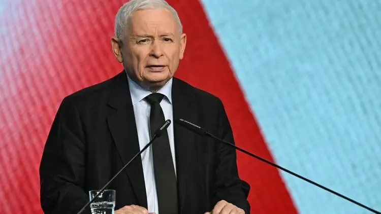 Jarosław Kaczyński na konferencji prasowej