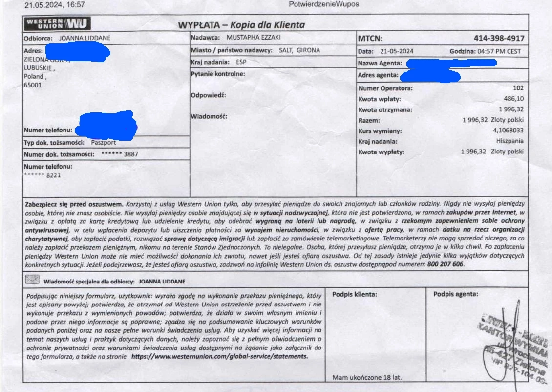 Przelew Western Union