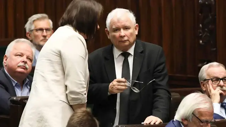 Prezes PiS Jarosław Kaczyński w Sejmie