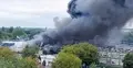 Pożar na warszawskim Targówku
