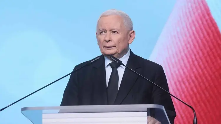 Jarosław Kaczyński w siedzibie partii