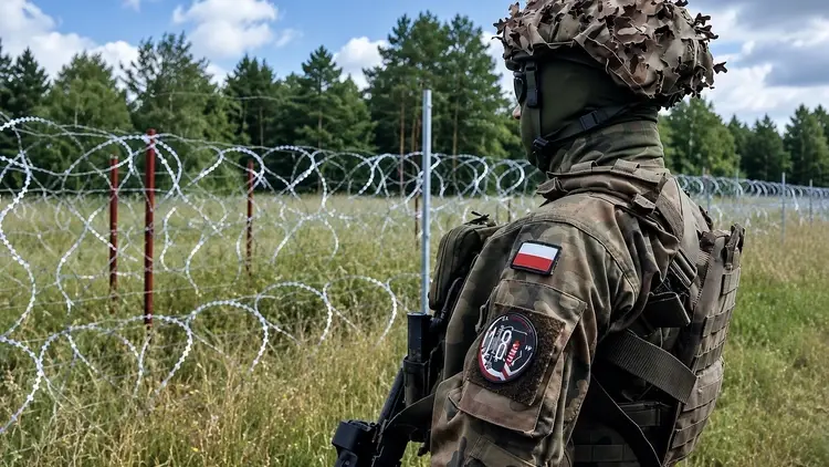 Polski żołnierz na granicy - zdjęcie ilustracyjne