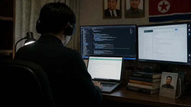 Północnokoreański specjalista IT - grafika poglądowa