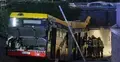 Miejsce wypadku autobusu linii 186