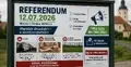 plakat referendalny w witnicy na tablicy
