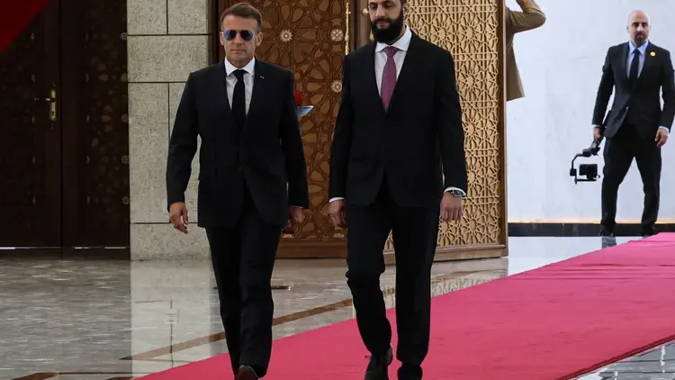 Wybuchy w Damaszku podczas wizyty Macrona