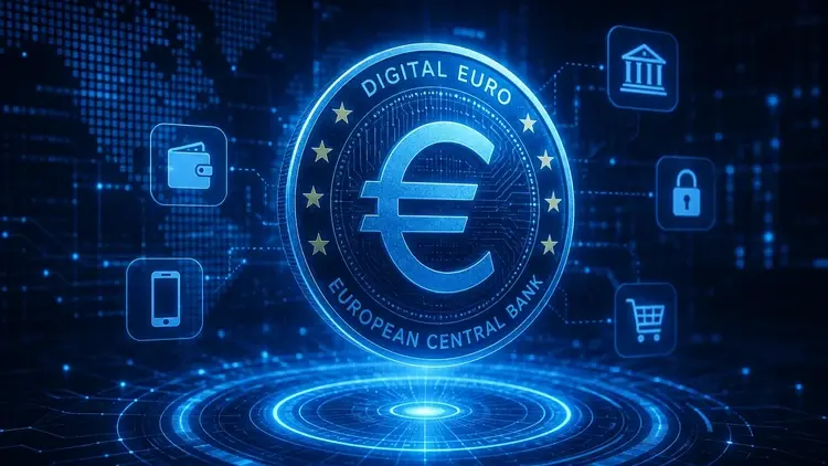 Cyfrowe euro - grafika poglądowa