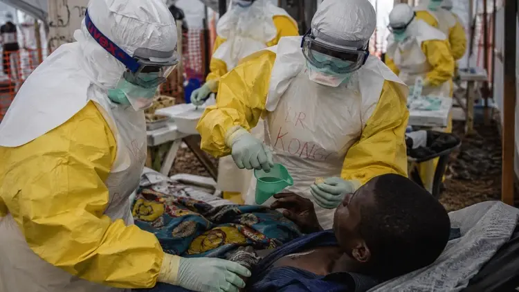 Lekarze podczas epidemii - grafika wygenerowana przez AI