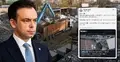 Andrzej Domański na tle zakładu przetwarzania odpadów