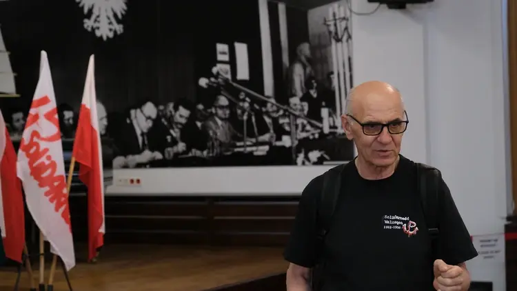 Andrzej Kołodziej podczas "Spaceru z bohaterem" 14 sierpnia 2026