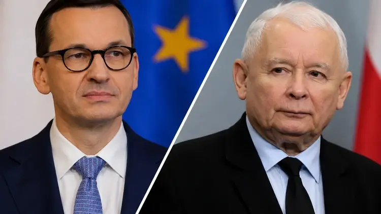 Mateusz Morawiecki i Jarosław Kaczyński - grafika wygenerowana przez AI