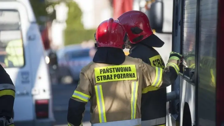strażacy podczas akcji