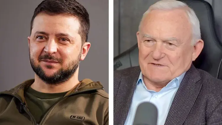 Wołodymyr Zełenski i Leszek Miller