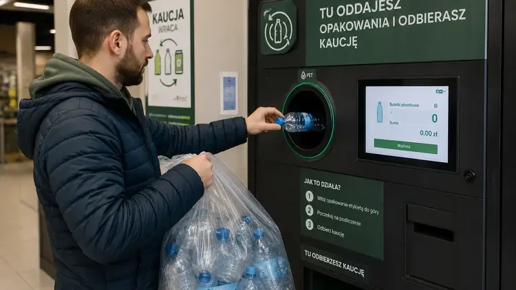Butelkomat - grafika wygenerowana przez AI