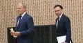 Premier Donald Tusk i minister finansów Andrzej Domański