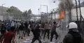 Zamieszki w obozie dla migrantów - zdjęcie wygenerowane przez AI