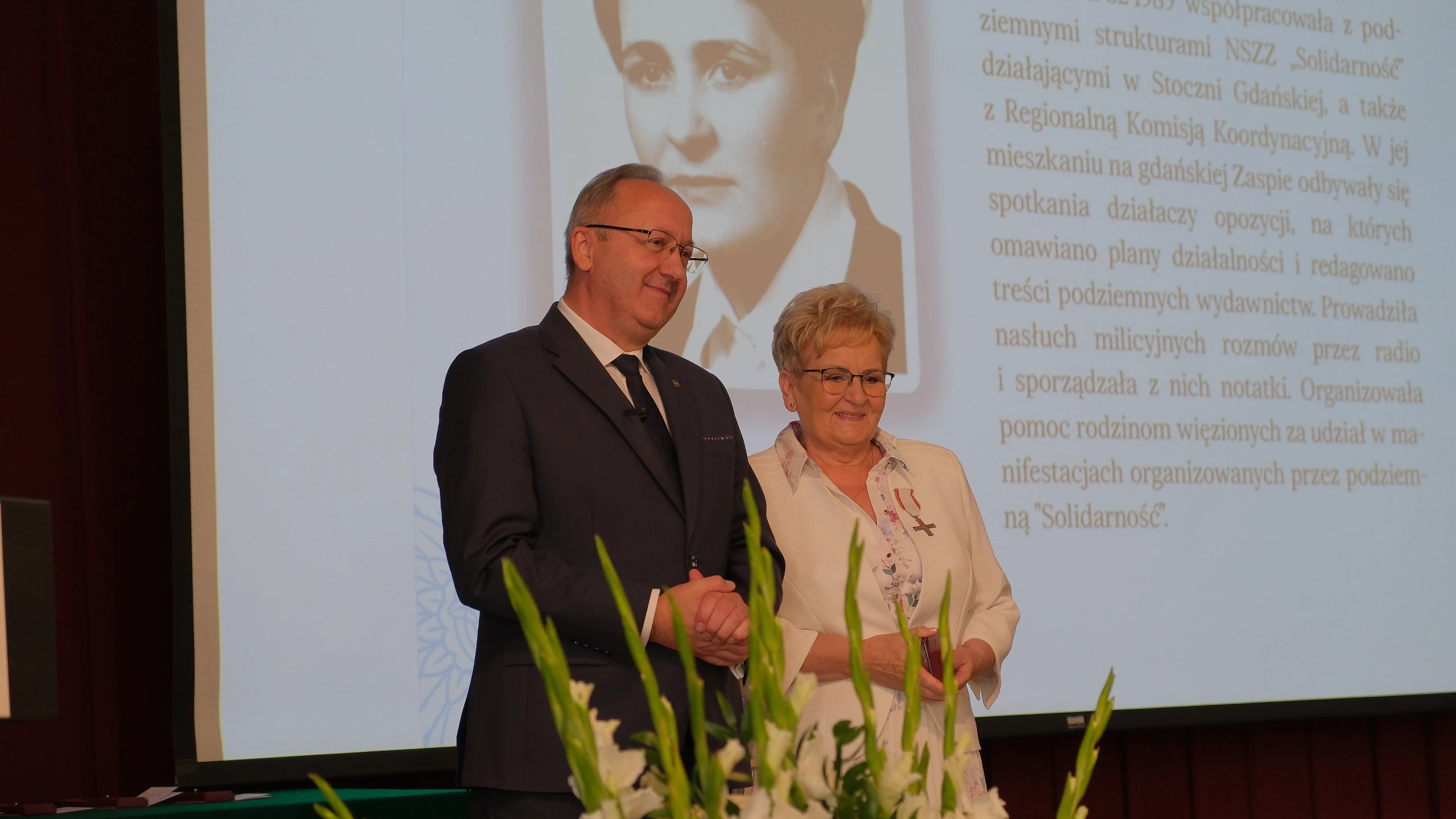 Uroczystość przyznania Krzyży Wolności i Solidarności w Sali BHP