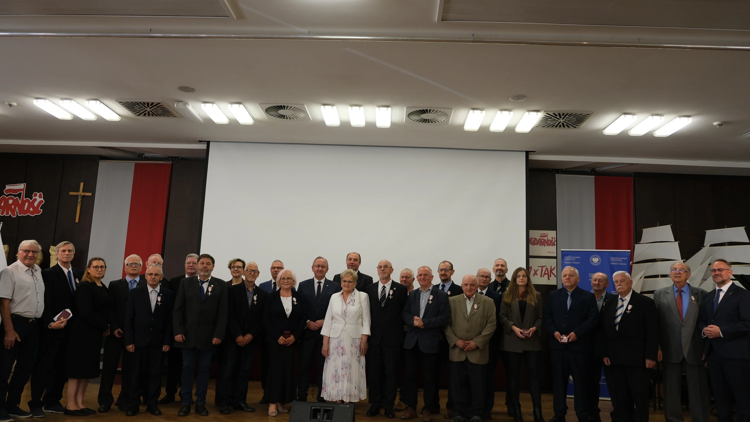 Uroczystość przyznania Krzyży Wolności i Solidarności w Sali BHP