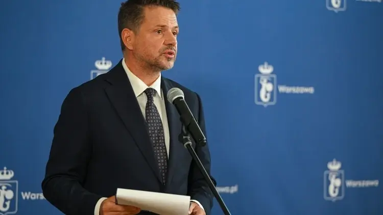 Rafał Trzaskowski na konferencji prasowej