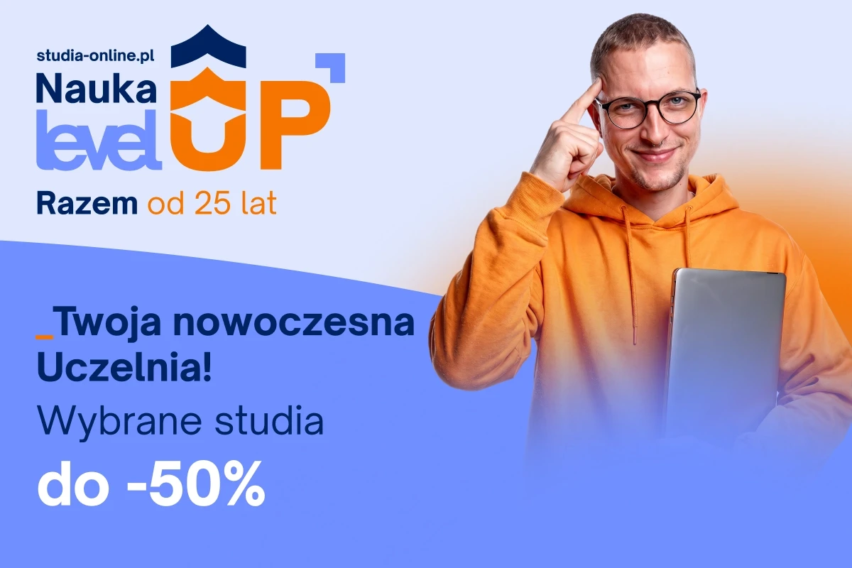 infografika z mężczyzną w pomarańczowej bluzie