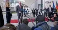 Kanclerz Niemiec Friedrich Merz podczas konferencji prasowej