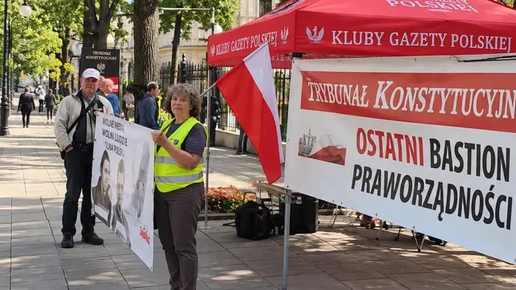 Miasteczko namiotowe przed Trybunałem Konstytucyjnym