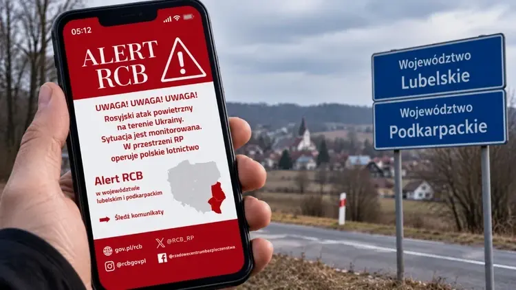 alert rcb telefon, tablice z nazwami województw