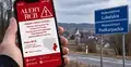alert rcb telefon, tablice z nazwami województw