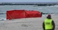 Miejsce znalezienia wojskowego bezzałogowca na plaży w Rusinowie, 14 bm. 