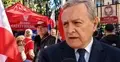Piotr Gliński w miasteczku namiotowym przed Trybunałem Konstytucyjnym