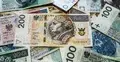 Kolorowe banknoty złotówki od Narodowego Banku Polskiego w żywej kompozycji.