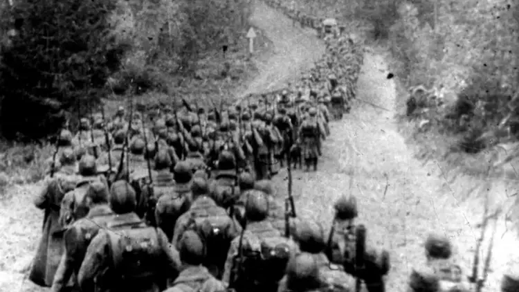 Sowiecka piechota wkraczająca 17.09.39 r. do Polski
